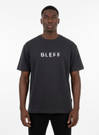 Male model wearing BLEFF t-shirt from front view